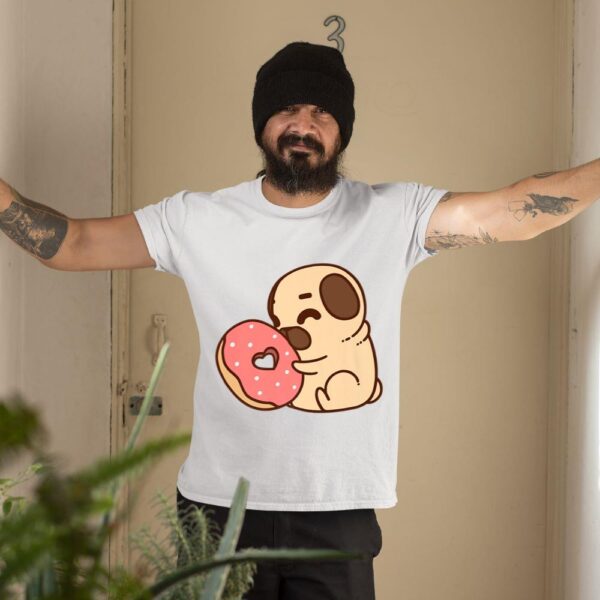 Linocasa– Cute Pug Donut T-Shirt - Image 5