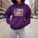Linocasa– Corgi Mama American USA Flag Hoodie