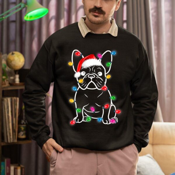 Linocasa– Christmas Lights Dog French Bulldog Sweatshirt - Image 3