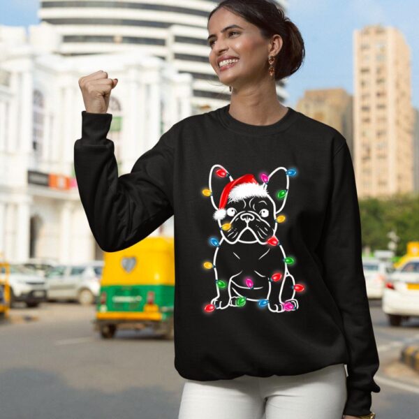 Linocasa– Christmas Lights Dog French Bulldog Sweatshirt - Image 6