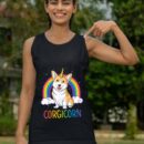 Linocasa– Corgicorn Corgi Unicorn Space Galaxy Tank Top