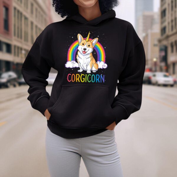 Linocasa– Corgicorn Corgi Unicorn Space Galaxy Hoodie - Image 6
