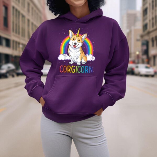 Linocasa– Corgicorn Corgi Unicorn Space Galaxy Hoodie - Image 7