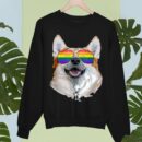 Linocasa– Corgi Dog Rainbow Sunglasses LGBT Pride Sweatshirt