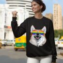 Linocasa– Corgi Dog Rainbow Sunglasses LGBT Pride Sweatshirt