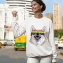 Linocasa– Corgi Dog Rainbow Sunglasses LGBT Pride Sweatshirt