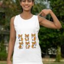 Linocasa– Cute Floss Dancing Corgi Puppies Dog Tank Top