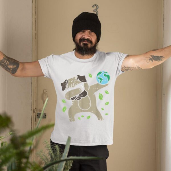 Linocasa– Earth Day Dabbing Pug T-Shirt - Image 5