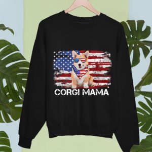 Linocasa– Corgi Mama American USA Flag Sweatshirt