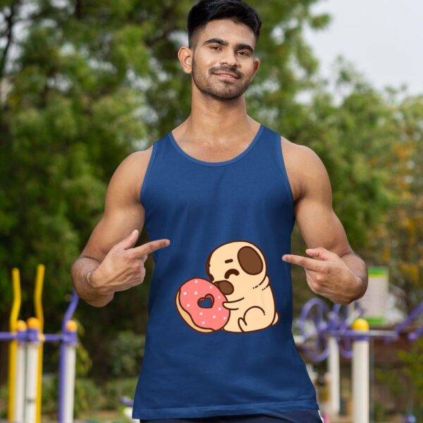 Linocasa– Cute Pug Donut Tank Top - Image 4