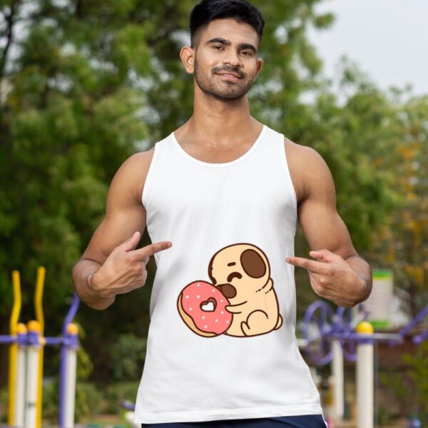 Linocasa– Cute Pug Donut Tank Top - Image 5