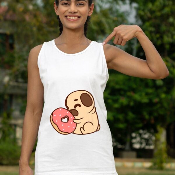 Linocasa– Cute Pug Donut Tank Top - Image 8