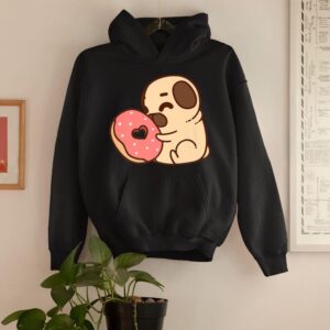 Linocasa– Cute Pug Donut Hoodie