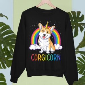 Linocasa– Corgicorn Corgi Unicorn Space Galaxy Sweatshirt