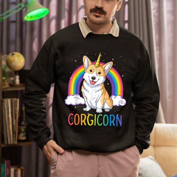 Linocasa– Corgicorn Corgi Unicorn Space Galaxy Sweatshirt - Image 3