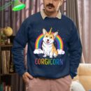 Linocasa– Corgicorn Corgi Unicorn Space Galaxy Sweatshirt