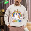 Linocasa– Corgicorn Corgi Unicorn Space Galaxy Sweatshirt