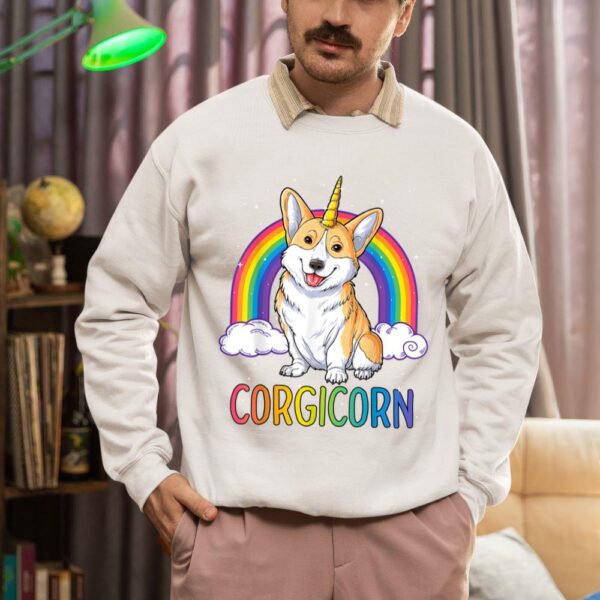 Linocasa– Corgicorn Corgi Unicorn Space Galaxy Sweatshirt - Image 5