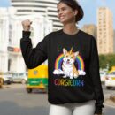 Linocasa– Corgicorn Corgi Unicorn Space Galaxy Sweatshirt
