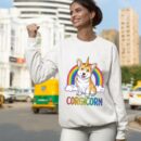 Linocasa– Corgicorn Corgi Unicorn Space Galaxy Sweatshirt