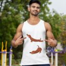 Linocasa– Dachshund Weiner Dog Yoga Inhale Exhale Tank Top