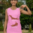 Linocasa– Dachshund Weiner Dog Yoga Inhale Exhale Tank Top