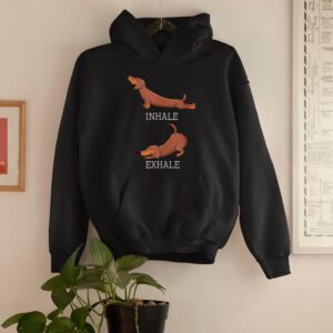 Linocasa– Dachshund Weiner Dog Yoga Inhale Exhale Hoodie