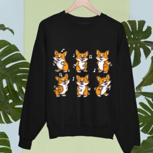 Linocasa– Cute Floss Dancing Corgi Puppies Dog Sweatshirt