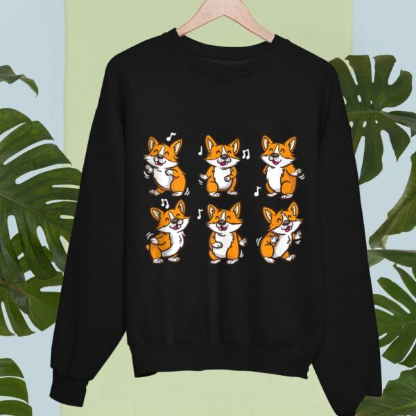 Linocasa– Cute Floss Dancing Corgi Puppies Dog Sweatshirt