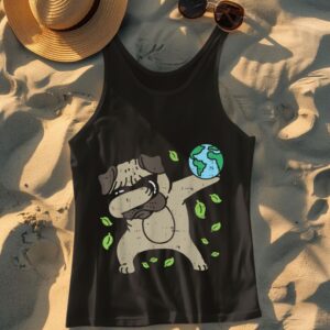 Linocasa– Earth Day Dabbing Pug Tank Top