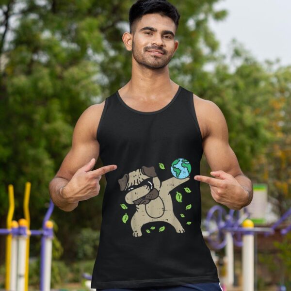 Linocasa– Earth Day Dabbing Pug Tank Top - Image 3