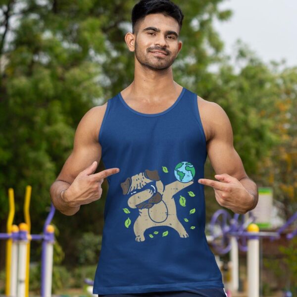 Linocasa– Earth Day Dabbing Pug Tank Top - Image 4