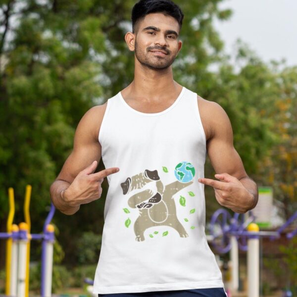 Linocasa– Earth Day Dabbing Pug Tank Top - Image 5