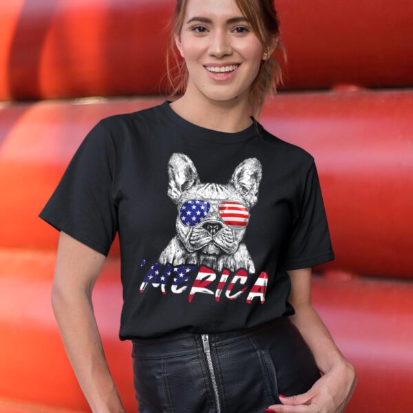 Linocasa– French Bulldog American USA Flag T-Shirt - Image 6