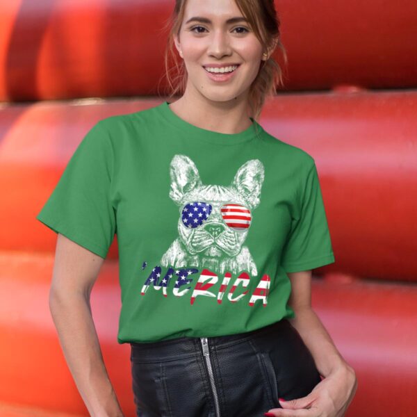 Linocasa– French Bulldog American USA Flag T-Shirt - Image 7
