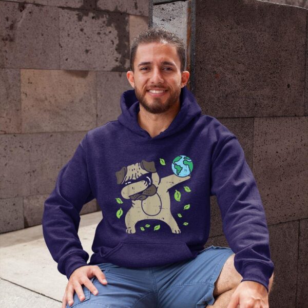 Linocasa– Earth Day Dabbing Pug Hoodie - Image 4