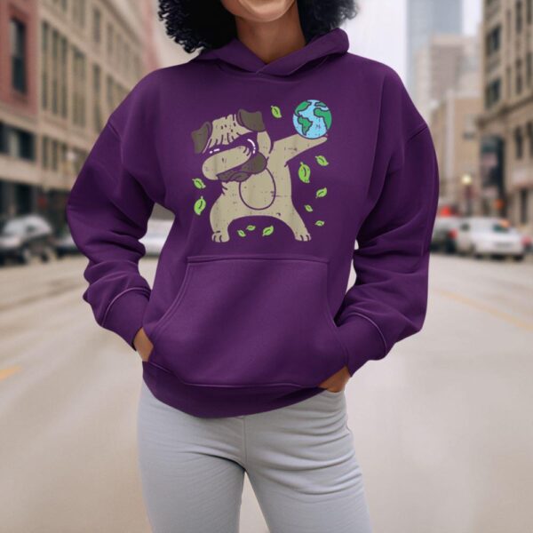 Linocasa– Earth Day Dabbing Pug Hoodie - Image 7