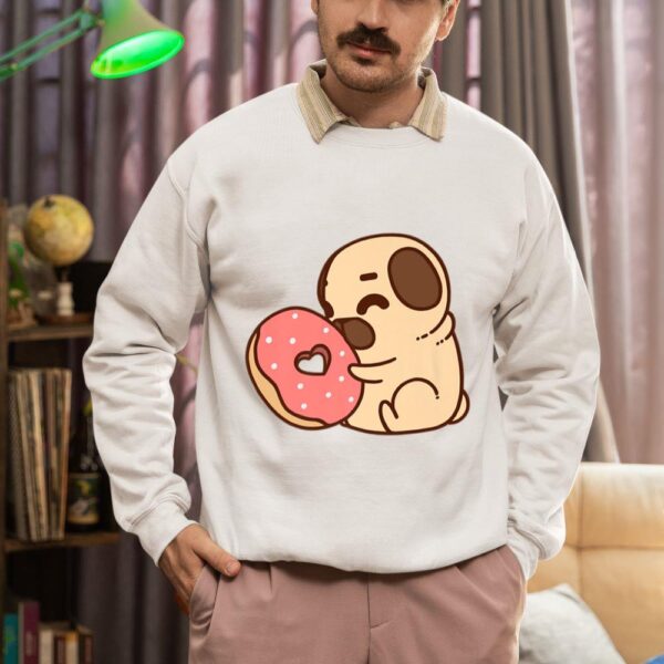 Linocasa– Cute Pug Donut Sweatshirt - Image 5