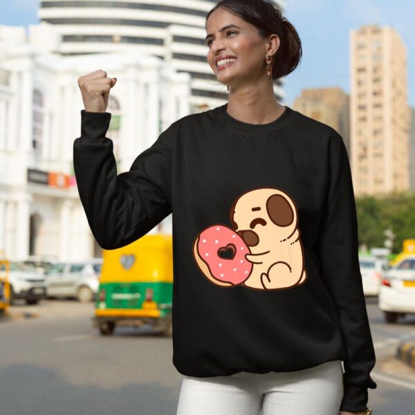 Linocasa– Cute Pug Donut Sweatshirt - Image 6