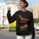 Linocasa– Dachshund Weiner Dog Yoga Inhale Exhale Sweatshirt