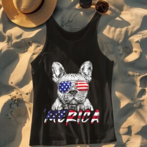 Linocasa– French Bulldog American USA Flag Tank Top