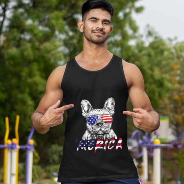 Linocasa– French Bulldog American USA Flag Tank Top - Image 3