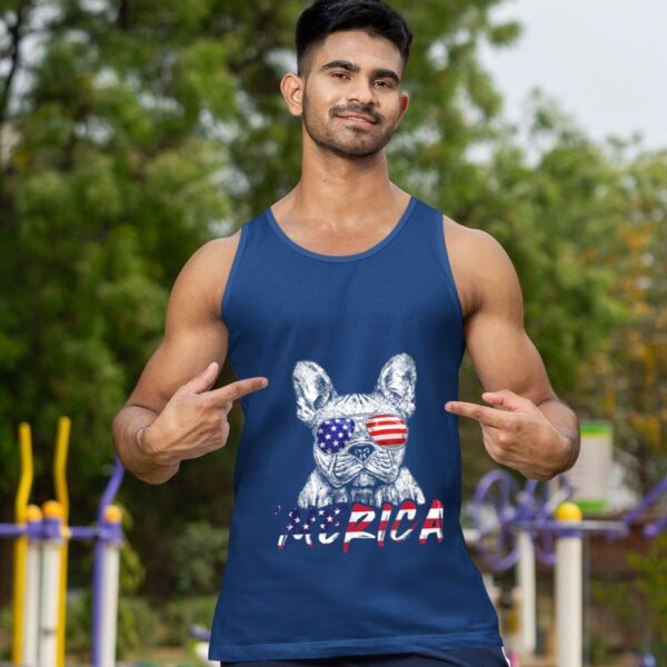 Linocasa– French Bulldog American USA Flag Tank Top - Image 4