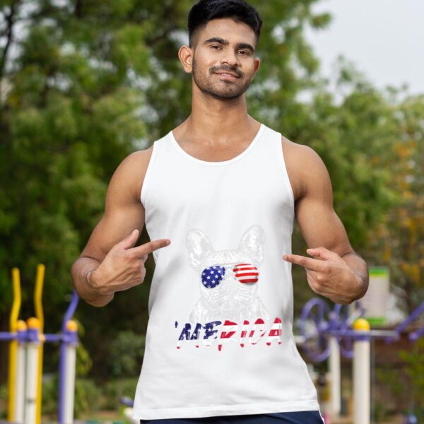 Linocasa– French Bulldog American USA Flag Tank Top - Image 5