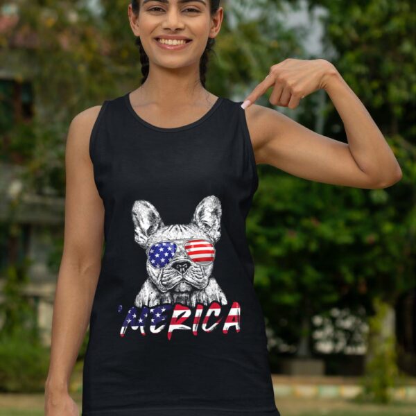 Linocasa– French Bulldog American USA Flag Tank Top - Image 6