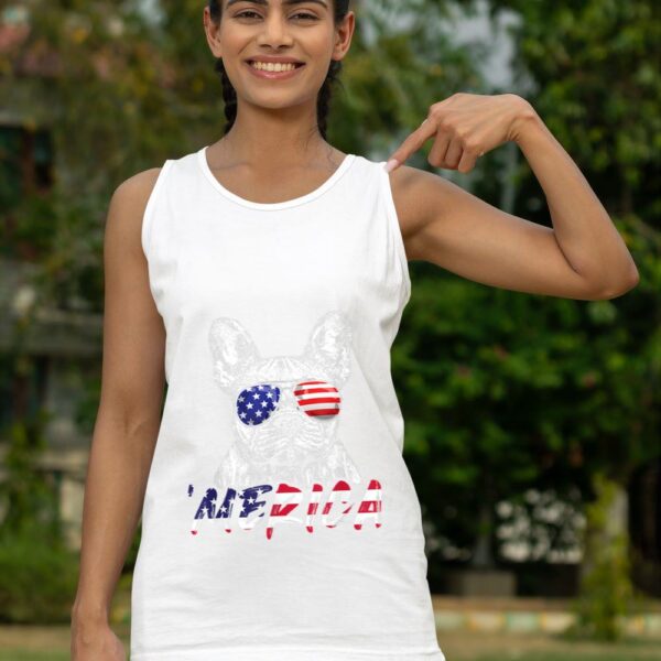 Linocasa– French Bulldog American USA Flag Tank Top - Image 8