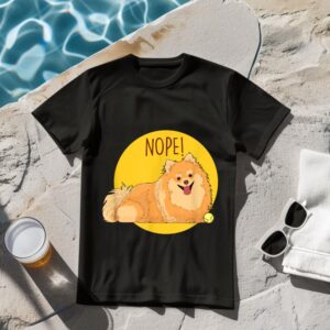 Linocasa– Nope Lazy Pomeranian Dog T-Shirt