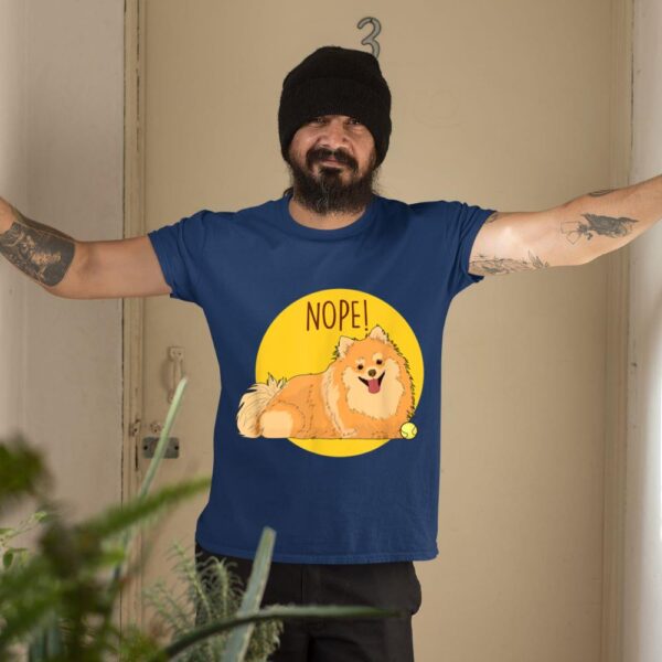 Linocasa– Nope Lazy Pomeranian Dog T-Shirt - Image 4