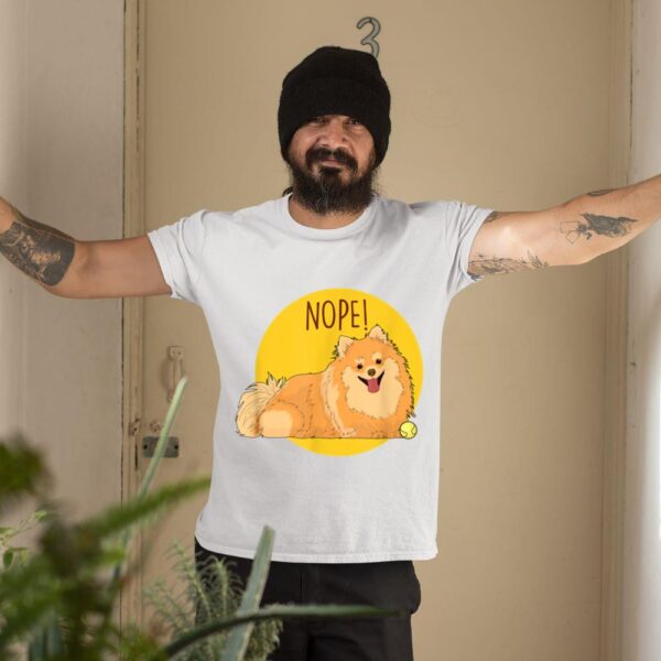 Linocasa– Nope Lazy Pomeranian Dog T-Shirt - Image 5