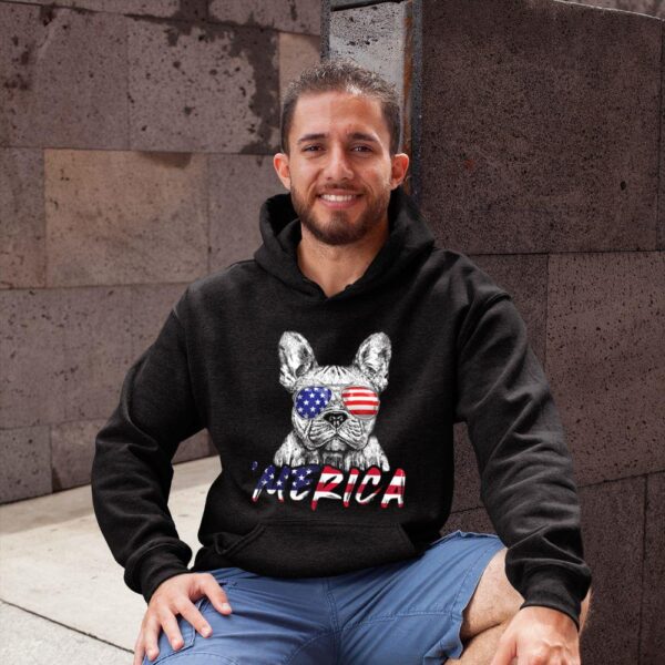 Linocasa– French Bulldog American USA Flag Hoodie - Image 3